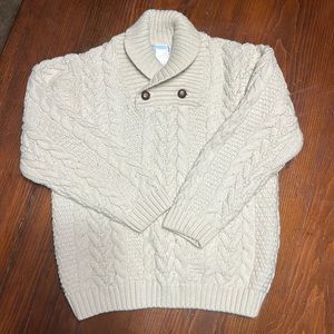 Janie and Jack cream cableknit sweater size 6